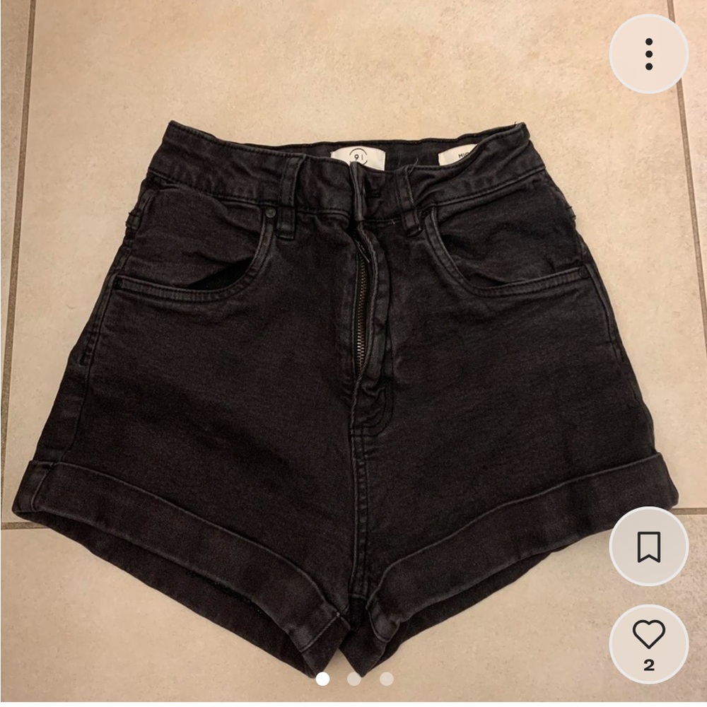 Cotton on black high rise shorts